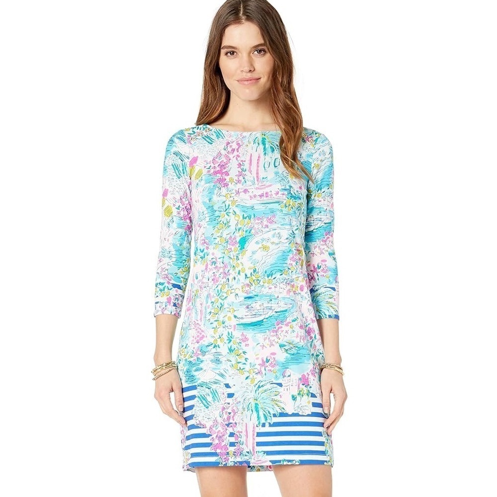 Lilly Pulitzer Women's UPF 50+ Pearson Dress Postcards from Positano Size M